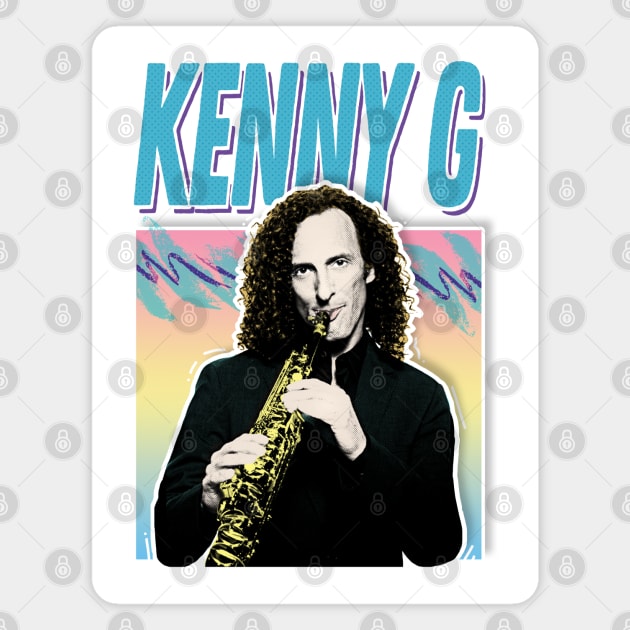 Retro 90s Kenny G Aesthetic Design #2 Magnet by DankFutura